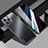 Luxury Aluminum Metal Back Cover and Silicone Frame Case JL1 for Apple iPhone 14 Pro Max Black