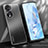 Luxury Aluminum Metal Back Cover and Silicone Frame Case JL1 for Huawei Honor 80 5G Black