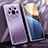 Luxury Aluminum Metal Back Cover and Silicone Frame Case JL1 for Huawei Honor Magic3 Pro 5G Purple