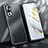 Luxury Aluminum Metal Back Cover and Silicone Frame Case JL1 for Huawei Nova 10 Black