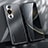 Luxury Aluminum Metal Back Cover and Silicone Frame Case JL1 for Huawei Nova 11 Black