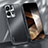 Luxury Aluminum Metal Back Cover and Silicone Frame Case JL1 for Xiaomi Redmi Note 13 5G Black