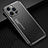 Luxury Aluminum Metal Back Cover and Silicone Frame Case JL2 for Apple iPhone 13 Pro Black