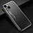 Luxury Aluminum Metal Back Cover and Silicone Frame Case JL2 for Apple iPhone 14 Plus Black