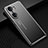 Luxury Aluminum Metal Back Cover and Silicone Frame Case JL2 for Huawei Honor 60 5G Black