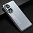 Luxury Aluminum Metal Back Cover and Silicone Frame Case JL2 for Huawei Honor 80 5G Blue