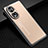 Luxury Aluminum Metal Back Cover and Silicone Frame Case JL2 for Huawei Honor 80 5G Gold