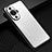 Luxury Aluminum Metal Back Cover and Silicone Frame Case JL2 for Huawei Nova 11 Silver