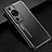 Luxury Aluminum Metal Back Cover and Silicone Frame Case JL2 for Huawei P60 Pro Black