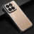 Luxury Aluminum Metal Back Cover and Silicone Frame Case JL2 for Xiaomi Mi 14 5G Gold