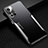 Luxury Aluminum Metal Back Cover and Silicone Frame Case JL2 for Xiaomi Poco M4 Pro 5G Silver