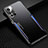 Luxury Aluminum Metal Back Cover and Silicone Frame Case JL2 for Xiaomi Redmi Note 11 5G Blue