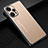 Luxury Aluminum Metal Back Cover and Silicone Frame Case JL2 for Xiaomi Redmi Note 12 Turbo 5G Gold