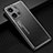 Luxury Aluminum Metal Back Cover and Silicone Frame Case JL2 for Xiaomi Redmi Note 13 5G Black