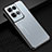 Luxury Aluminum Metal Back Cover and Silicone Frame Case JL2 for Xiaomi Redmi Note 13 5G Blue