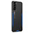 Luxury Aluminum Metal Back Cover and Silicone Frame Case M02 for Samsung Galaxy S23 Plus 5G Blue