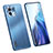 Luxury Aluminum Metal Back Cover and Silicone Frame Case M02 for Xiaomi Mi 11 Lite 4G Blue