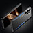 Luxury Aluminum Metal Back Cover and Silicone Frame Case M03 for Samsung Galaxy S24 Ultra 5G