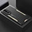 Luxury Aluminum Metal Back Cover and Silicone Frame Case PB1 for Huawei Honor 80 5G Gold