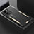 Luxury Aluminum Metal Back Cover and Silicone Frame Case PB1 for Huawei Honor 80 SE 5G Gold