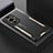 Luxury Aluminum Metal Back Cover and Silicone Frame Case PB1 for Huawei Nova 11 Ultra Gold