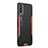 Luxury Aluminum Metal Back Cover and Silicone Frame Case PB1 for Vivo Y20 Red