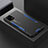 Luxury Aluminum Metal Back Cover and Silicone Frame Case PB1 for Vivo Y31s 5G Blue