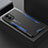Luxury Aluminum Metal Back Cover and Silicone Frame Case PB1 for Vivo Y32t Blue