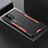 Luxury Aluminum Metal Back Cover and Silicone Frame Case PB1 for Vivo Y32t Red