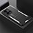 Luxury Aluminum Metal Back Cover and Silicone Frame Case PB1 for Vivo Y35 4G Silver