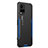 Luxury Aluminum Metal Back Cover and Silicone Frame Case PB2 for Vivo Y21t Blue