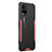 Luxury Aluminum Metal Back Cover and Silicone Frame Case PB2 for Vivo Y21t Red