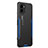 Luxury Aluminum Metal Back Cover and Silicone Frame Case PB2 for Vivo Y32t Blue