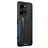 Luxury Aluminum Metal Back Cover and Silicone Frame Case PB2 for Vivo Y35 4G Blue