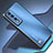 Luxury Aluminum Metal Back Cover and Silicone Frame Case TB1 for Huawei Honor 80 GT 5G Blue