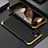 Luxury Aluminum Metal Cover Case 360 Degrees for Apple iPhone 15 Plus Gold and Black