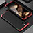 Luxury Aluminum Metal Cover Case 360 Degrees for Apple iPhone 15 Red and Black