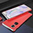 Luxury Aluminum Metal Cover Case 360 Degrees for Huawei Honor 50 5G Silver and Red