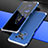 Luxury Aluminum Metal Cover Case 360 Degrees for Huawei Honor X9 5G Silver and Blue