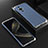 Luxury Aluminum Metal Cover Case 360 Degrees for Huawei Nova 11 Silver and Blue