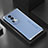 Luxury Aluminum Metal Cover Case 360 Degrees for Oppo Reno10 Pro+ Plus 5G Silver and Blue