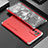 Luxury Aluminum Metal Cover Case 360 Degrees for Oppo Reno6 5G Silver and Red