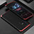 Luxury Aluminum Metal Cover Case 360 Degrees for Vivo V23 5G Red and Black