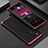 Luxury Aluminum Metal Cover Case 360 Degrees for Xiaomi Mi 12 5G Red and Black