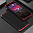 Luxury Aluminum Metal Cover Case 360 Degrees for Xiaomi Redmi K50 5G Red and Black