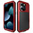 Luxury Aluminum Metal Cover Case 360 Degrees HJ1 for Apple iPhone 13 Pro Red