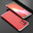 Luxury Aluminum Metal Cover Case 360 Degrees M02 for Oppo Find X3 Lite 5G Silver and Red