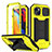 Luxury Aluminum Metal Cover Case 360 Degrees RJ2 for Apple iPhone 14 Plus Yellow