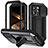 Luxury Aluminum Metal Cover Case 360 Degrees RJ3 for Apple iPhone 15 Pro Black