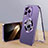 Luxury Aluminum Metal Cover Case 360 Degrees with Mag-Safe Magnetic P01 for Apple iPhone 15 Pro Max Purple